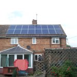 Solar PV Photovoltaics fitted to roof in Huntingdon