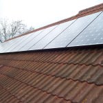 Roof side 1 after installation of solar panels