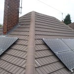 Split solar panels on roof in Peterborough